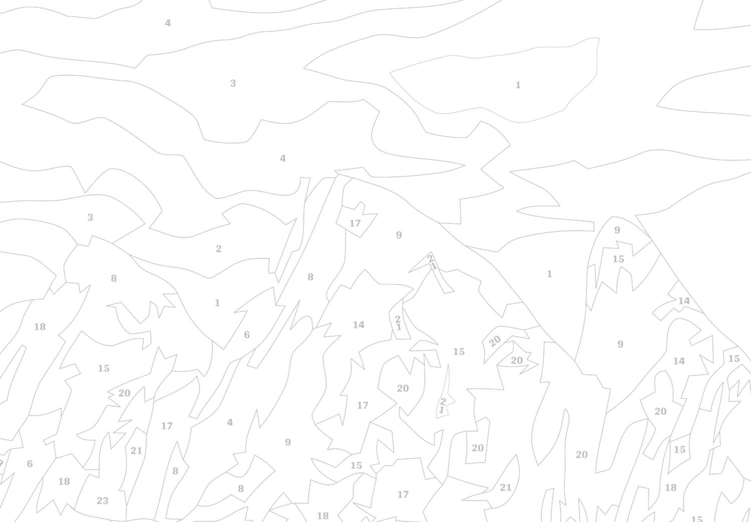 Cuadro para pintar por números Alps Panorama