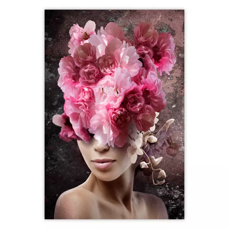 Despertar primaveral - mujer abstracta con plantas en la cabeza