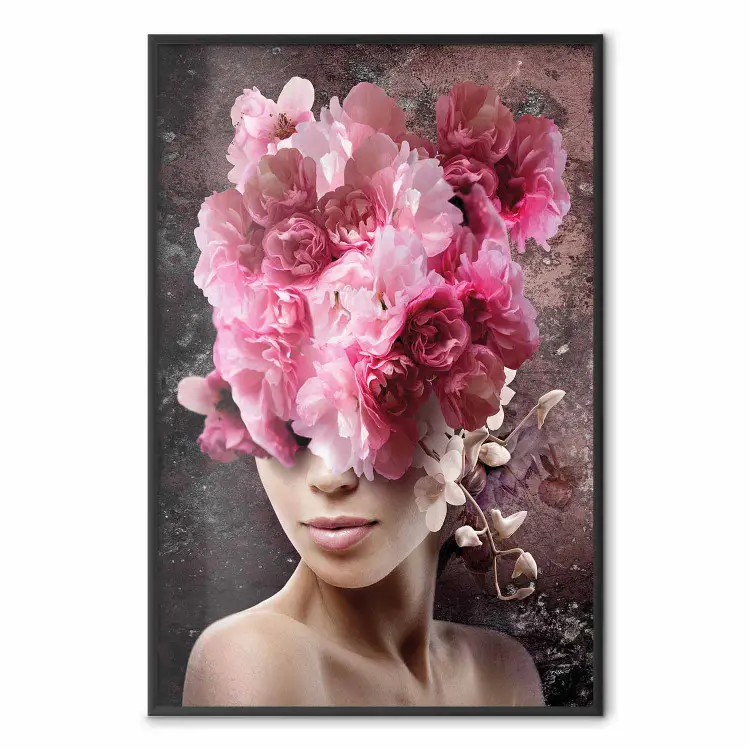 Despertar primaveral - mujer abstracta con plantas en la cabeza