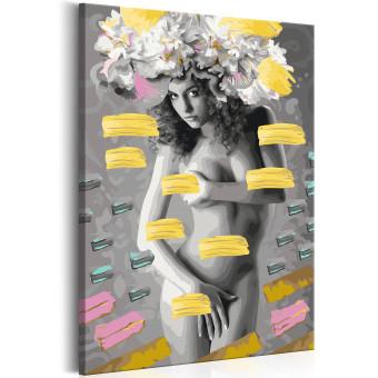 Cuadro para pintar por números Naked Woman With Flowers
