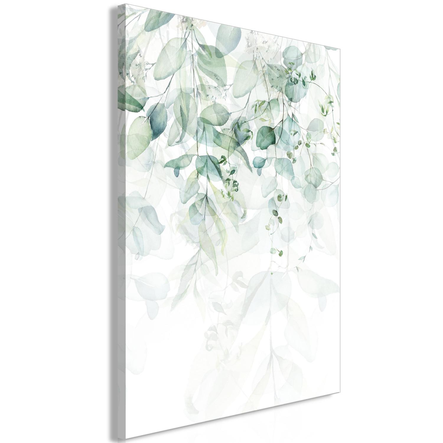 Cuadro moderno Toque delicado de la naturaleza (1 pieza) vertical - paisaje hojas