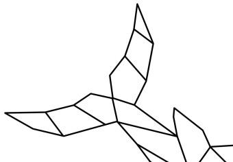 Cuadro decorativo Contornos negros de ballena nadando - blanco, abstracción minimalista