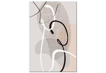 Cuadro decorativo Configuración amorosa (1 pieza) vertical - abstracto sobre fondo claro