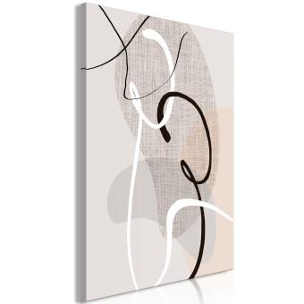 Cuadro decorativo Configuración amorosa (1 pieza) vertical - abstracto sobre fondo claro