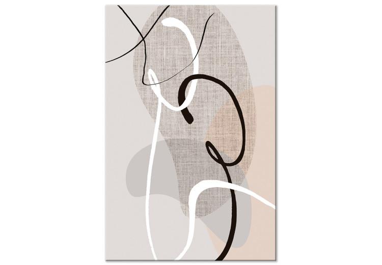 Configuración amorosa (1 pieza) vertical - abstracto sobre fondo claro
