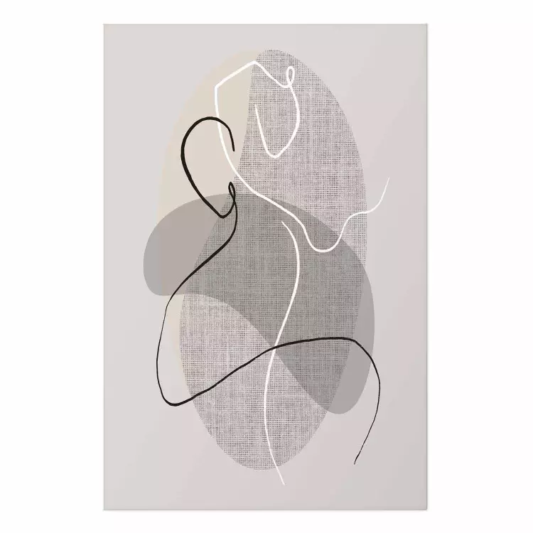 Set de poster Sensaciones de baile - line art abstracto sobre textura clara