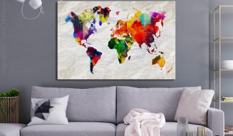Cuadro XXL World Map: Rainbow Madness [Large Format]