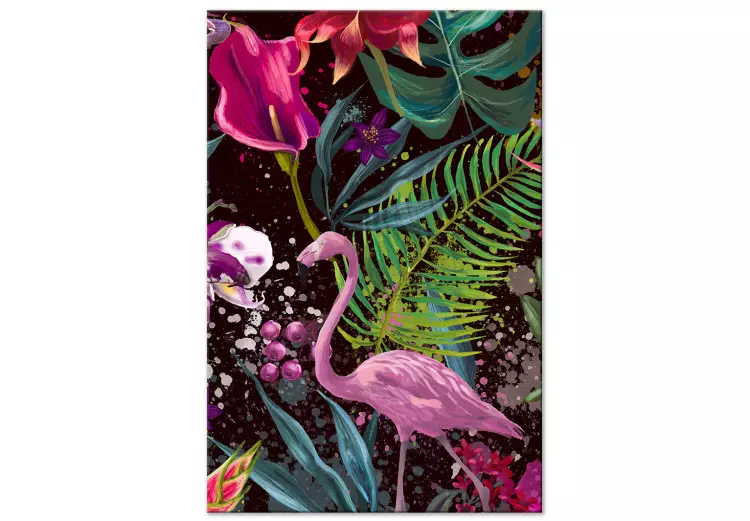 Tierra de flamencos (1 pieza) vertical - pájaro en un fondo abstracto