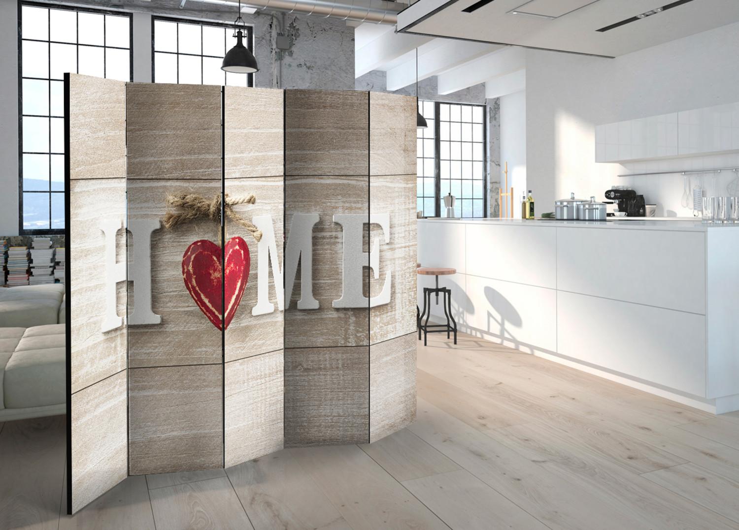 Biombo barato Room divider - Home and red heart