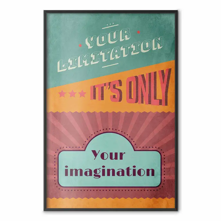 Tu Limitación Es Solo Tu Imaginación - patrón colorido con textos