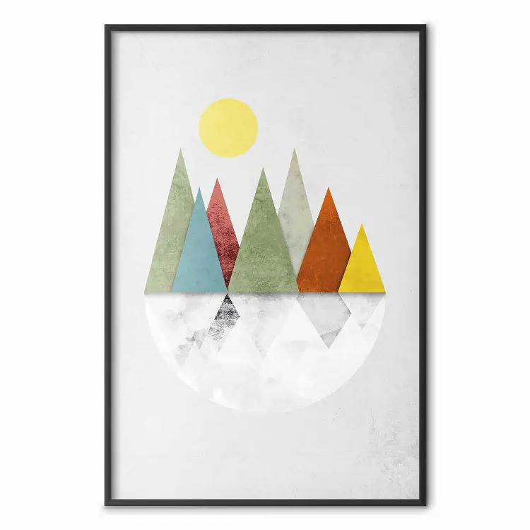 En el Círculo - abstracción geométrica con picos montañosos