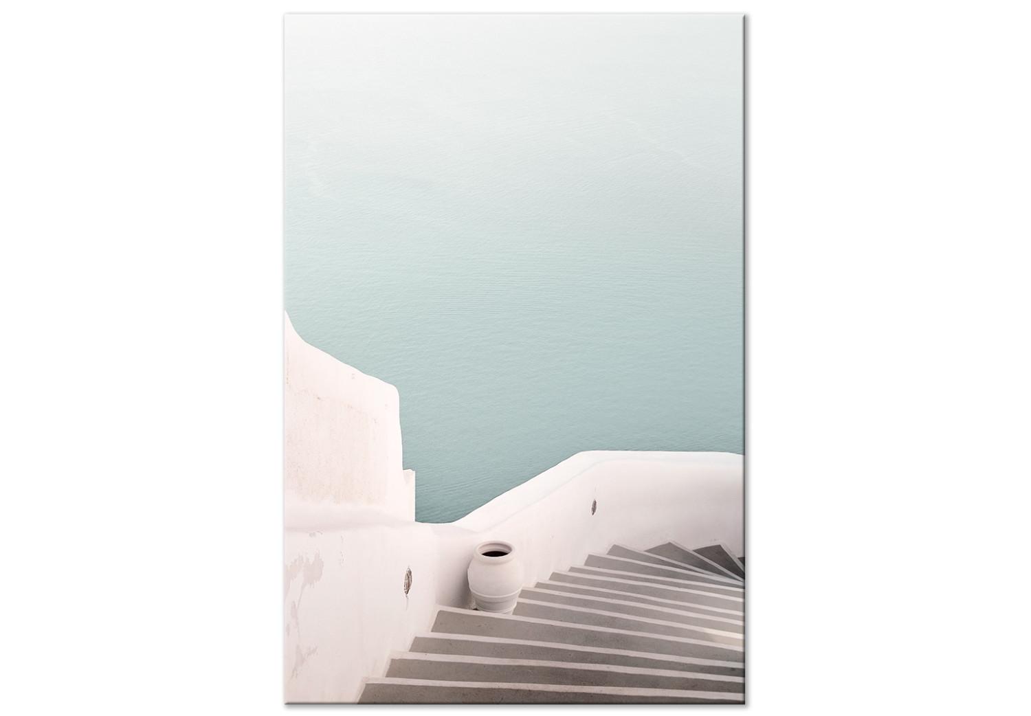 Cuadro Paseo de verano (1 pieza) vertical - paisaje de arquitectura y mar