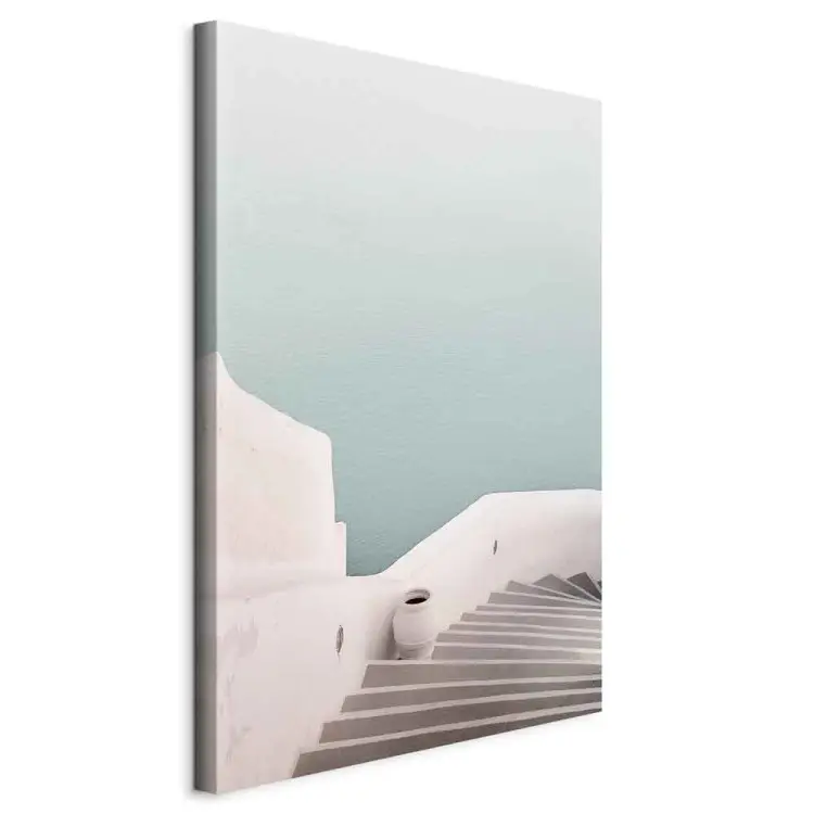 Paseo de verano vertical - paisaje de arquitectura y mar
