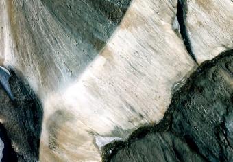 Poster Espacio montañoso - abstracción entre rocas en tonos cálidos