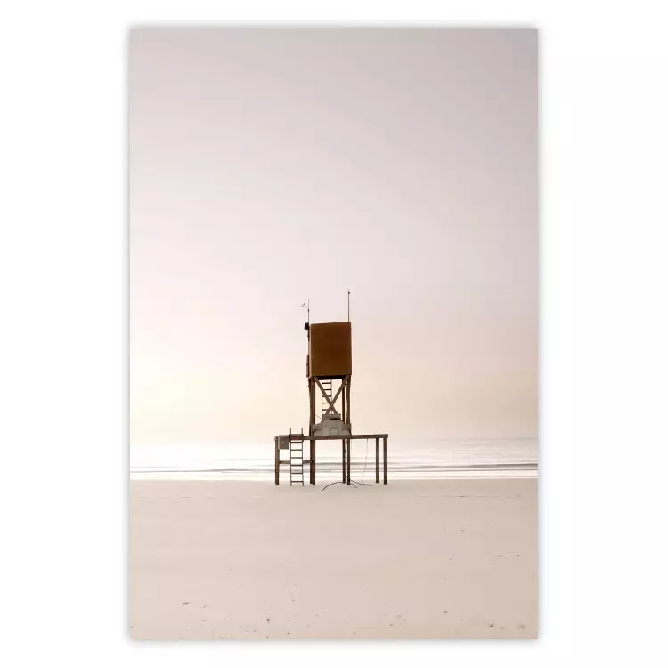 Amanecer de septiembre - torre de salvavidas en playa