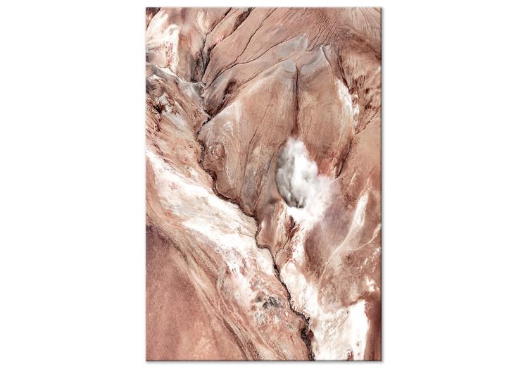 Meandros (1 pieza) vertical - paisaje abstracto de río entre rocas