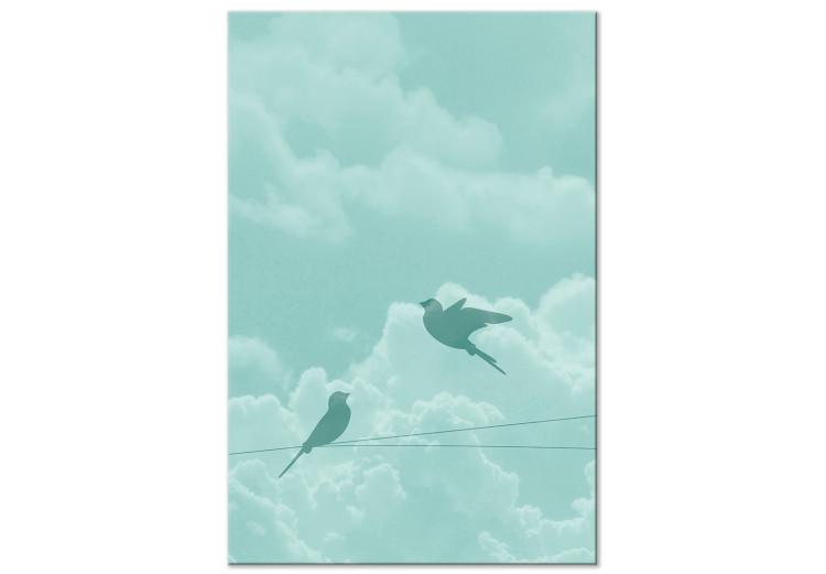 Sombra del vuelo (1 pieza) vertical - aves en cielo pastel