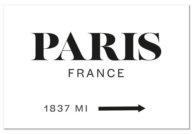 Elegancia parisina (1 pieza) ancho - texto negro de París en inglés