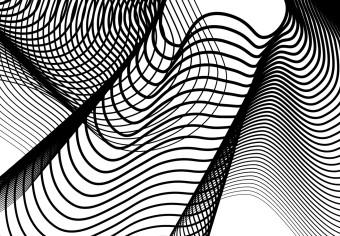 Poster Teoría de cuerdas - motivos abstractos en fondo blanco