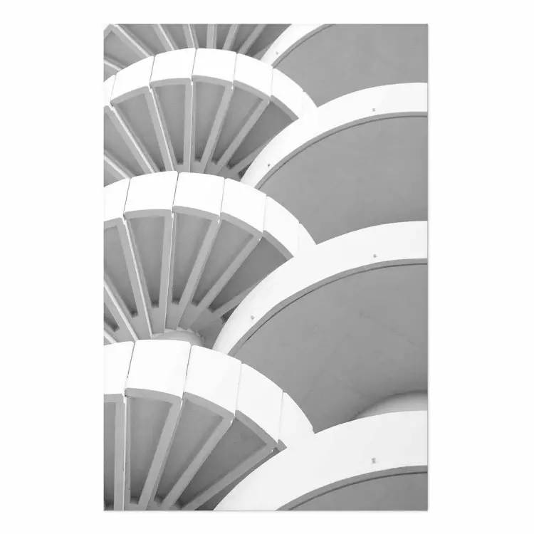 Cartel Detalle blanco - arquitectura abstracta en blanco y negro