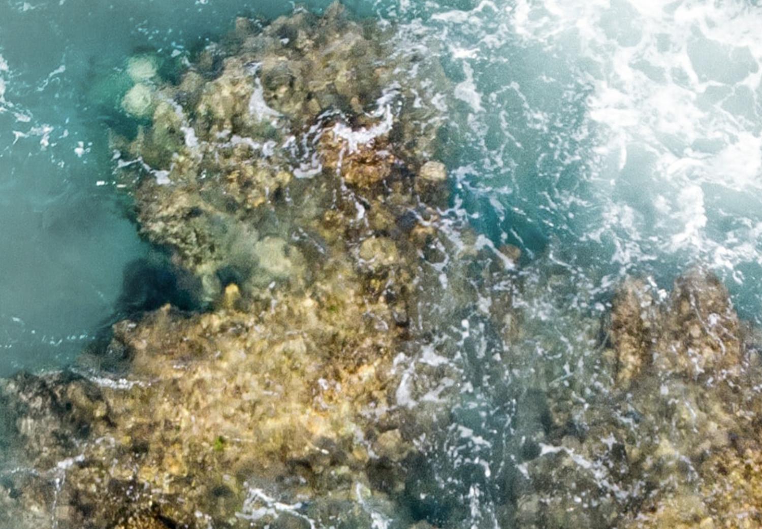 Cuadro moderno Arrecife de Ningaloo (unitario) ancho - Paisaje oceánico azul y olas