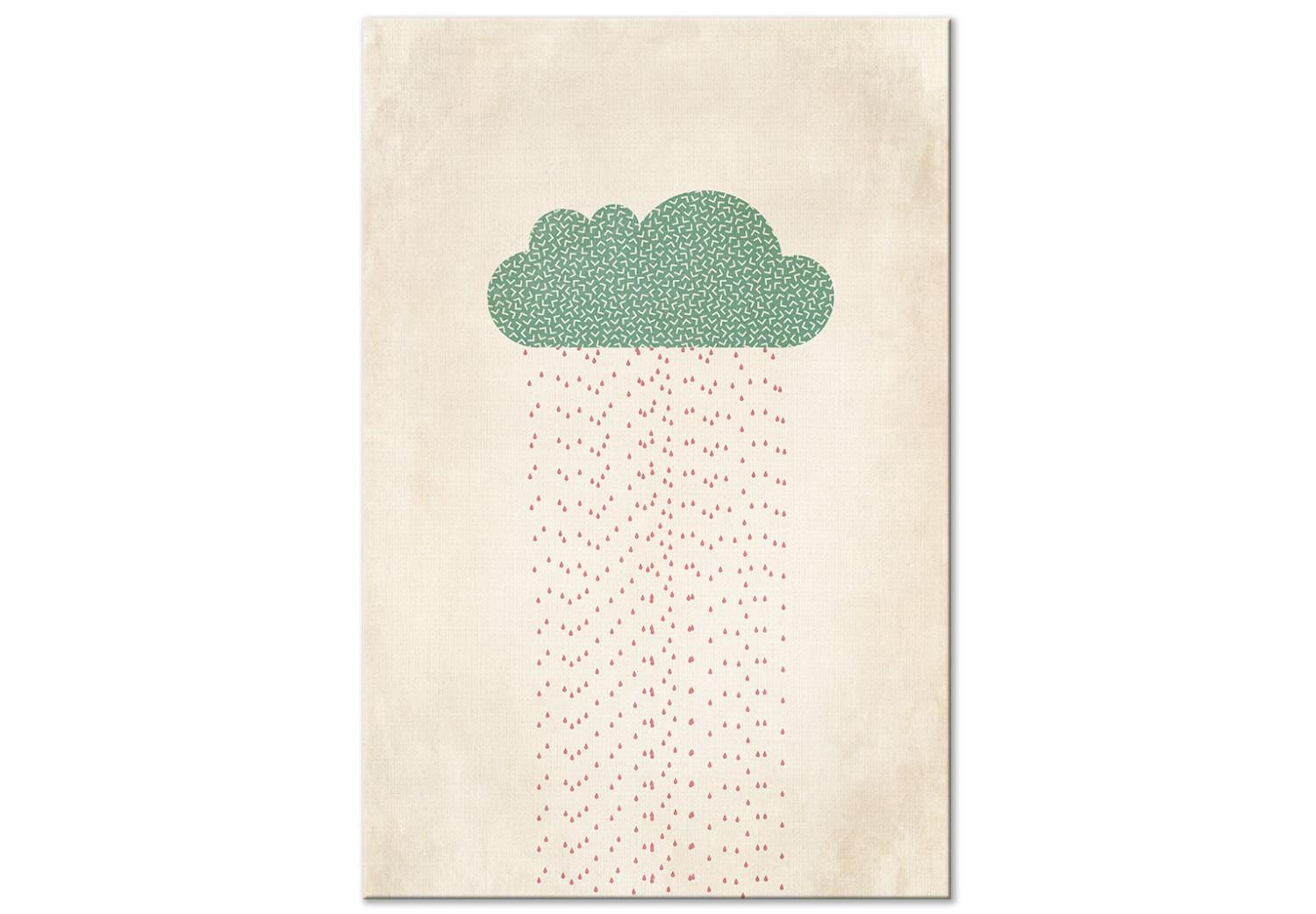 Cuadro moderno Lluvia de Dulces (unitario) vertical - Nube pastel de lluvia