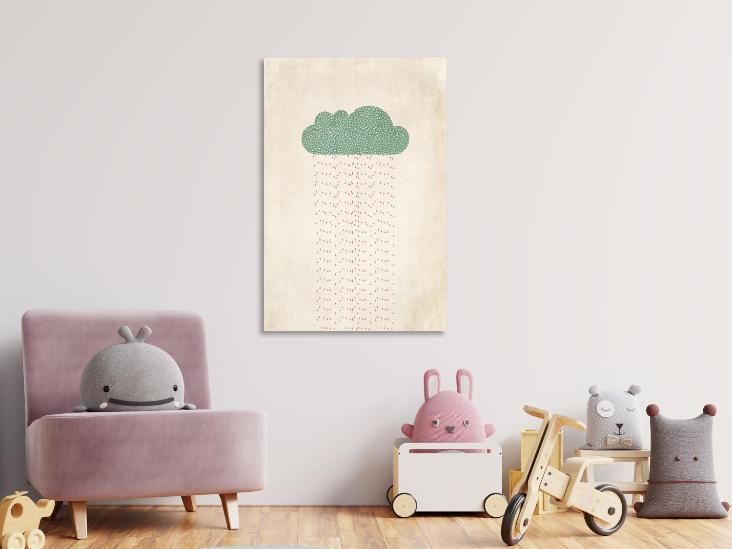 Cuadro moderno Lluvia de Dulces (unitario) vertical - Nube pastel de lluvia