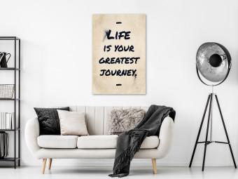 Cuadro La vida es tu mayor viaje (1 pieza) vertical - texto en inglés