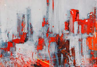 Cuadro Atardecer en Nueva York (1 panel) vertical - abstracto de la ciudad