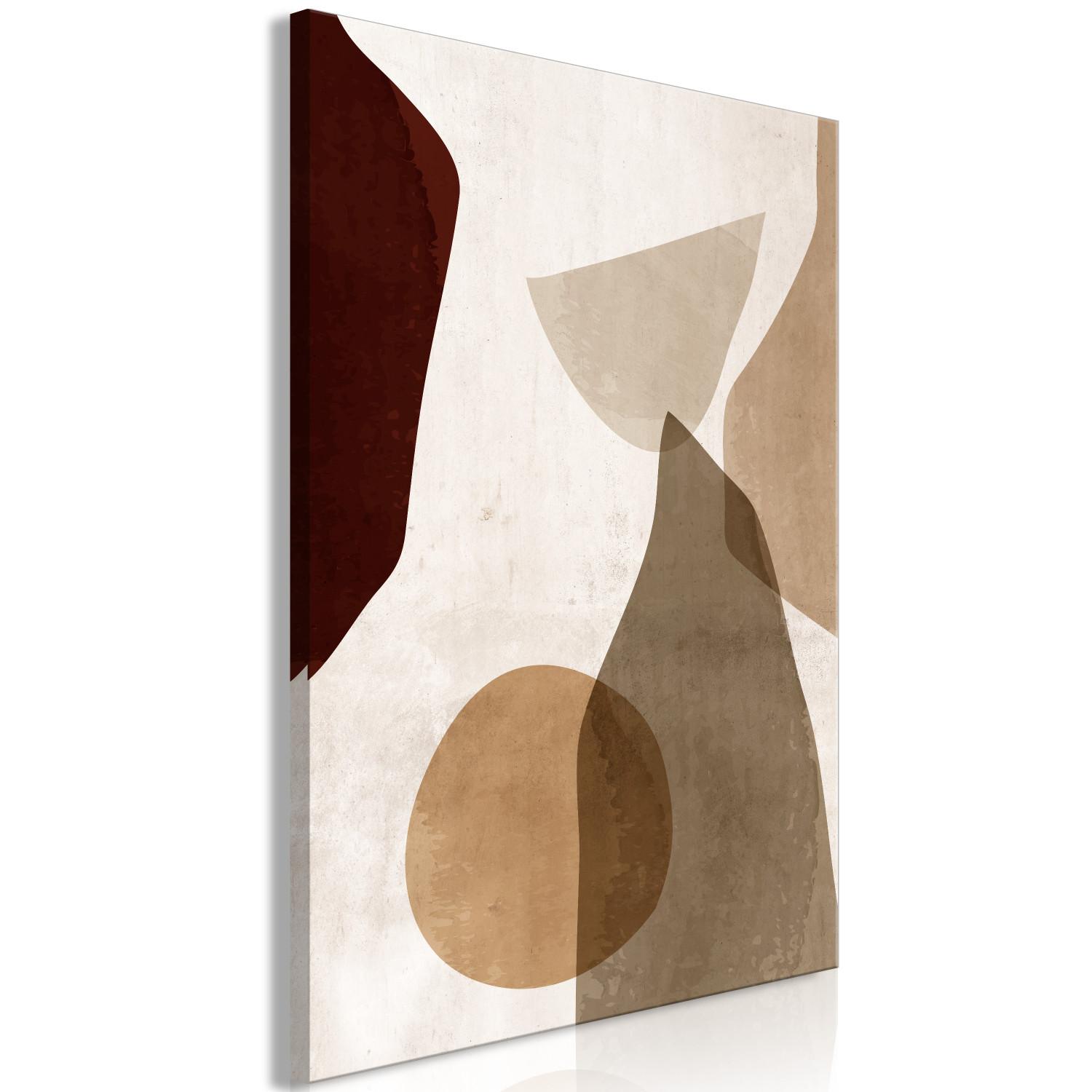 Cuadro moderno Pergamino otoñal (1 panel) vertical - abstracción de textura otoñal