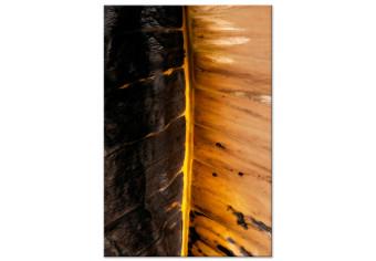 Cuadro moderno Sunny turn (1 panel) vertical - paisaje de hojas en tono fuego