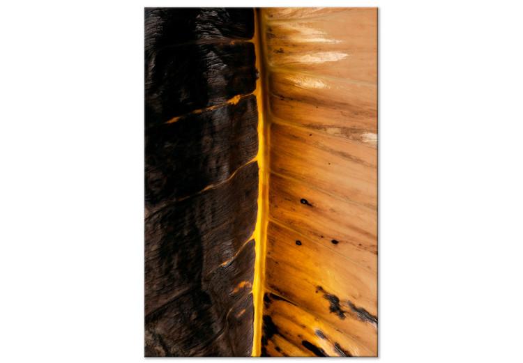 Sunny turn (1 panel) vertical - paisaje de hojas en tono fuego