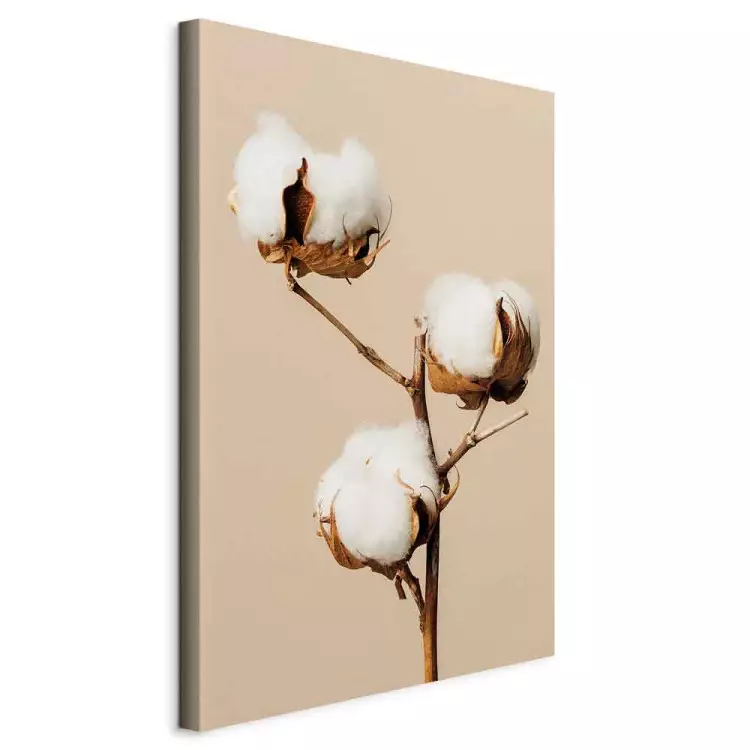 Saturación suave (1 panel) vertical - flor blanca en estilo boho