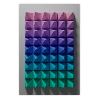 Póster Inmóvil - composición multicolor de figura geométrica con imitación 3D