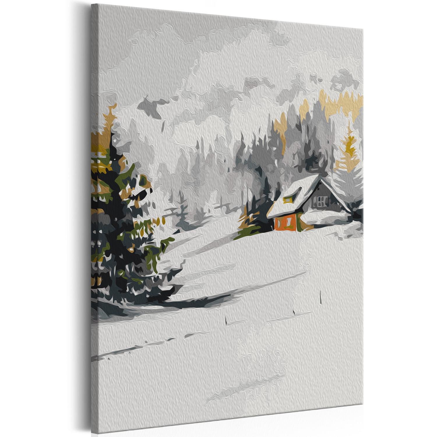 Cuadro para pintar por números Winter Cottage