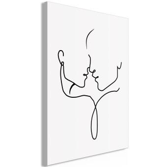 Cuadro moderno Common look (1 panel) vertical - arte lineal de figuras de amor