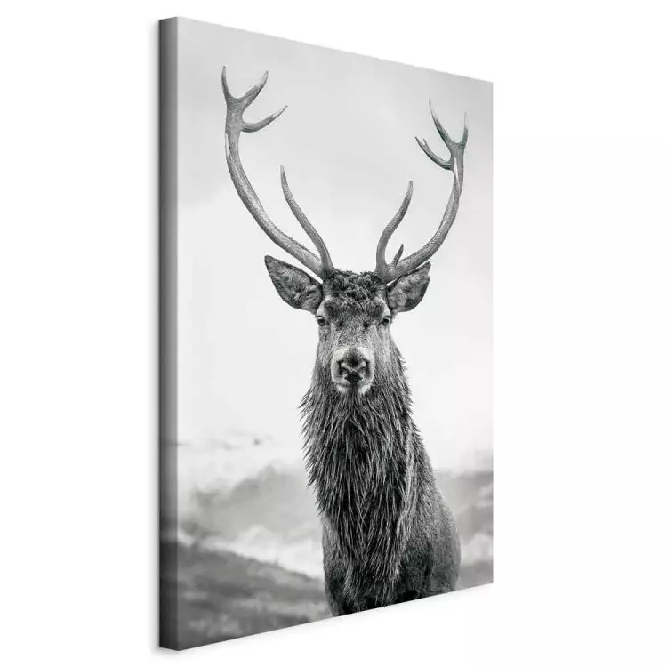 Señor otoño (1 panel) vertical - animal blanco y negro