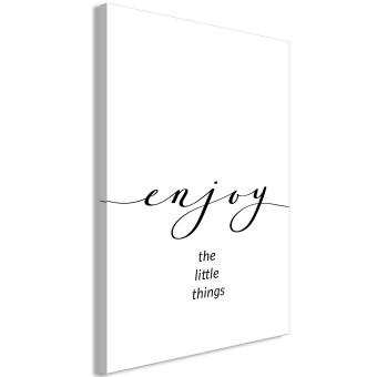 Cuadro Enjoy the Little Things (1 panel) vertical - letras en inglés