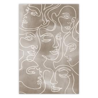 Poster Unidad múltiple - abstracto, fondo beige