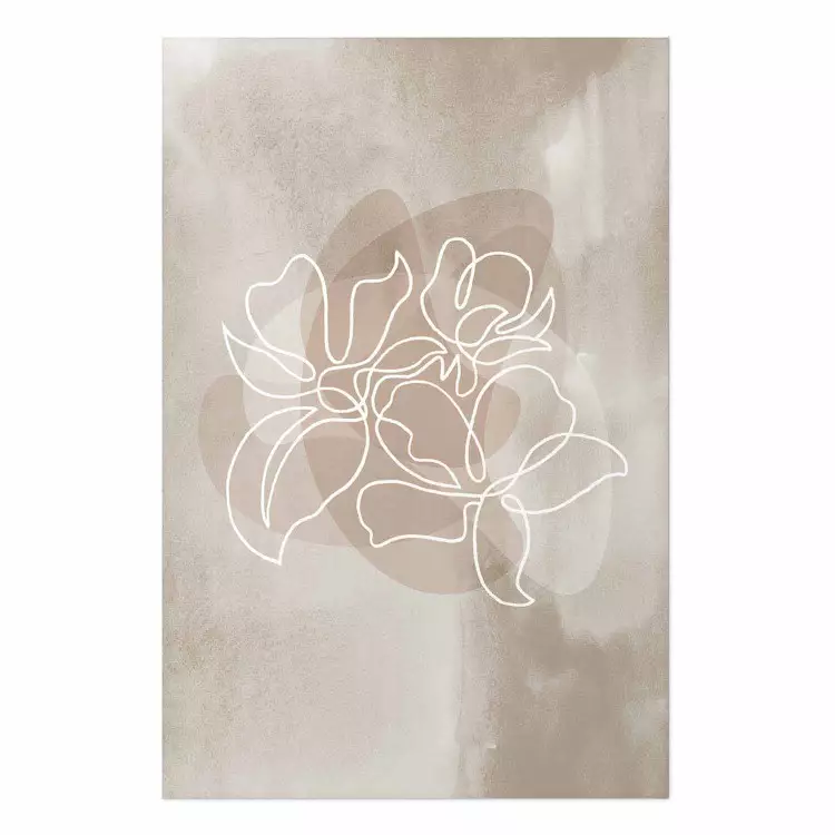 Cartel Aroma bloom - flor, fondo beige