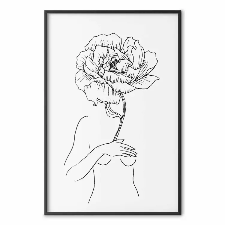 Sensual floración - mujer, planta con flor, claro