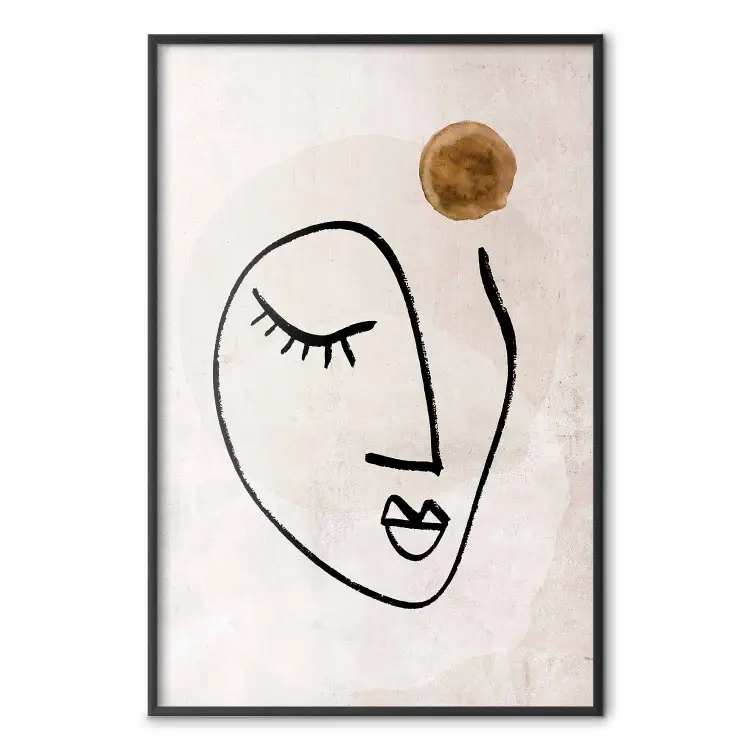 Pensamiento romántico - rostro, fondo beige