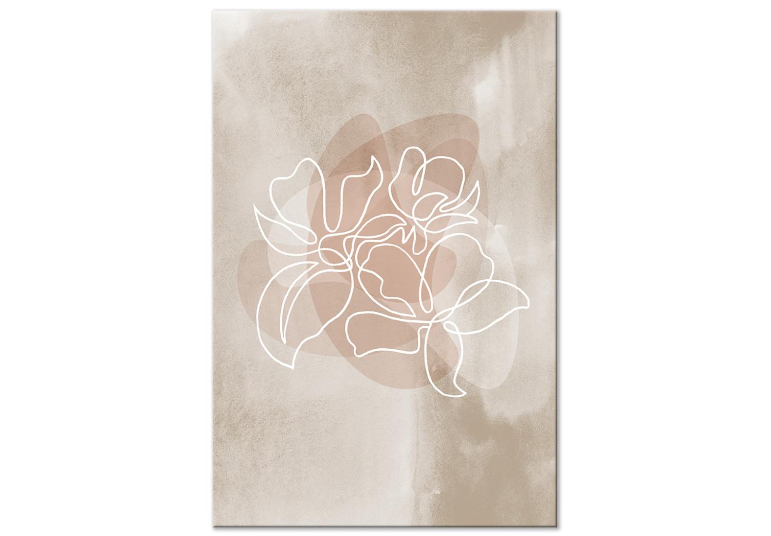 Cuadro decorativo Fragrance bloom (1 panel) vertical - lineal abstracto floral