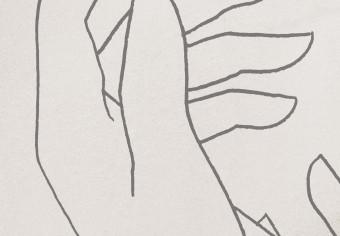 Cuadro moderno Ligereza perfecta (1 panel) vertical - lineal abstracto de una mano
