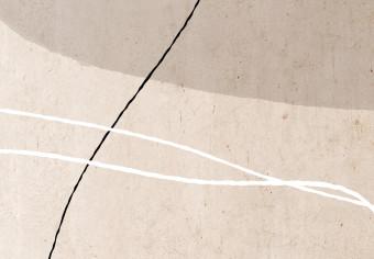 Cuadro decorativo Movimiento inverso (1 panel) vertical - lineal de una figura abstracta