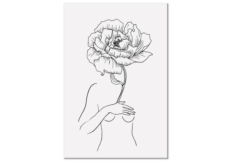 Flor sensual (1 pieza) vertical - lineal abstracto de una mujer