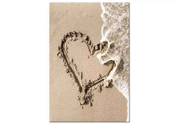 Ola de amor (1 pieza) vertical - paisaje de playa en forma de corazón