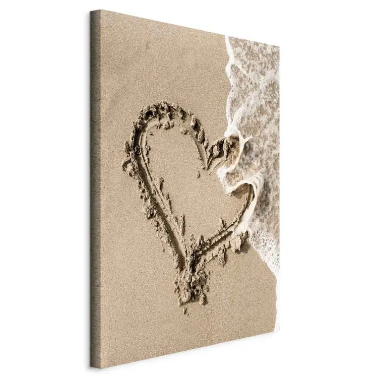 Ola de amor vertical - paisaje de playa en forma de corazón