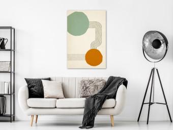 Cuadro decorativo Círculos abstractos - gráfico estilo japonés con patrones geométricos