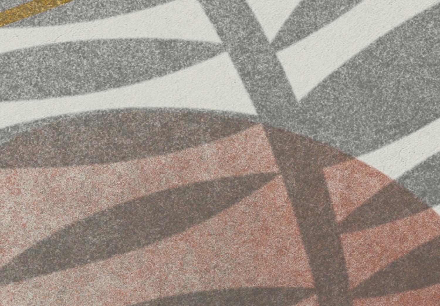 Póster Palmera sombra - planta entre diferentes figuras en tema abstracto